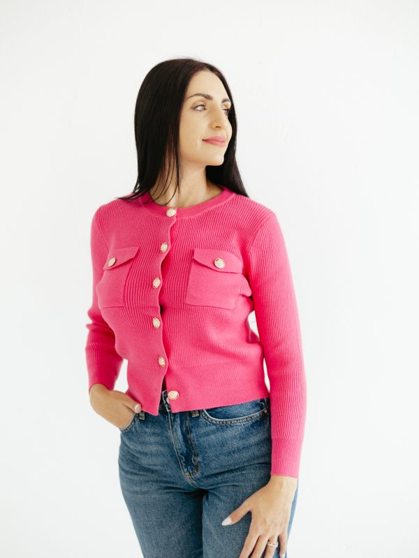 Dominique Buttoned Knit